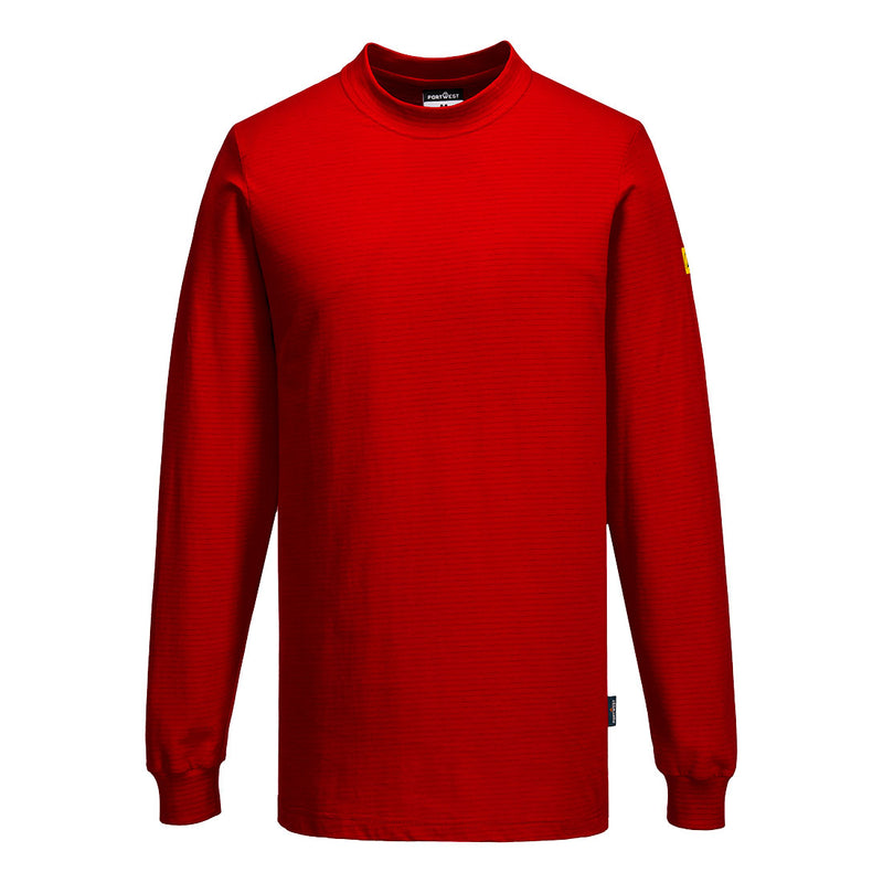 Chargez l'image dans la visionneuse de la galerie, AS22 - T-shirt manches longues antistatique ESD, Rouge foncé # Couleur_Rouge foncé
