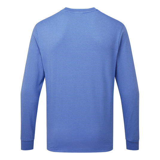 AS22 - T-shirt manches longues antistatique ESD, Bleu Hamilton, vue de dos