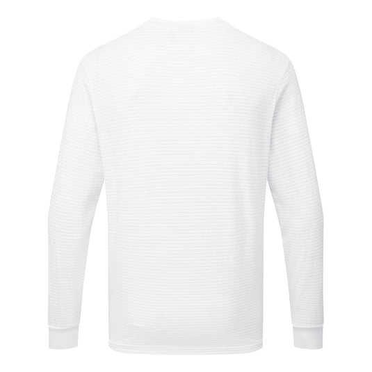 AS22 - T-shirt manches longues antistatique ESD, Blanc, vue de dos