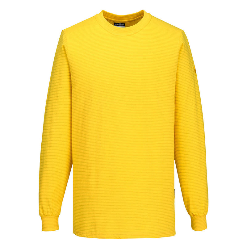 Chargez l'image dans la visionneuse de la galerie, AS22 - T-shirt manches longues antistatique ESD, Jaune foncé # Couleur_Jaune foncé

