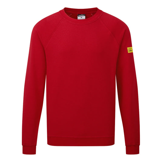 AS24 - sweat shirt anti statique ESD, Rouge foncé
