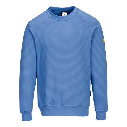 AS24 - sweat shirt anti statique ESD, Bleu Hamilton 