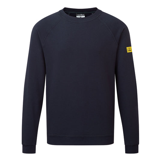 AS24 - sweat shirt anti statique ESD, Marine
