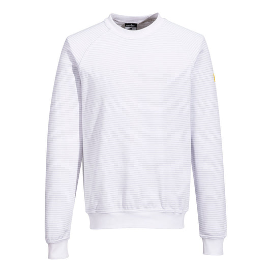 AS24 - sweat shirt anti statique ESD, Blanc