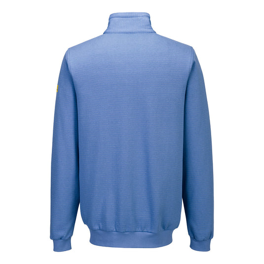AS25 - sweat shirt anti statique ESD, Bleu Hamilton, vue de dos