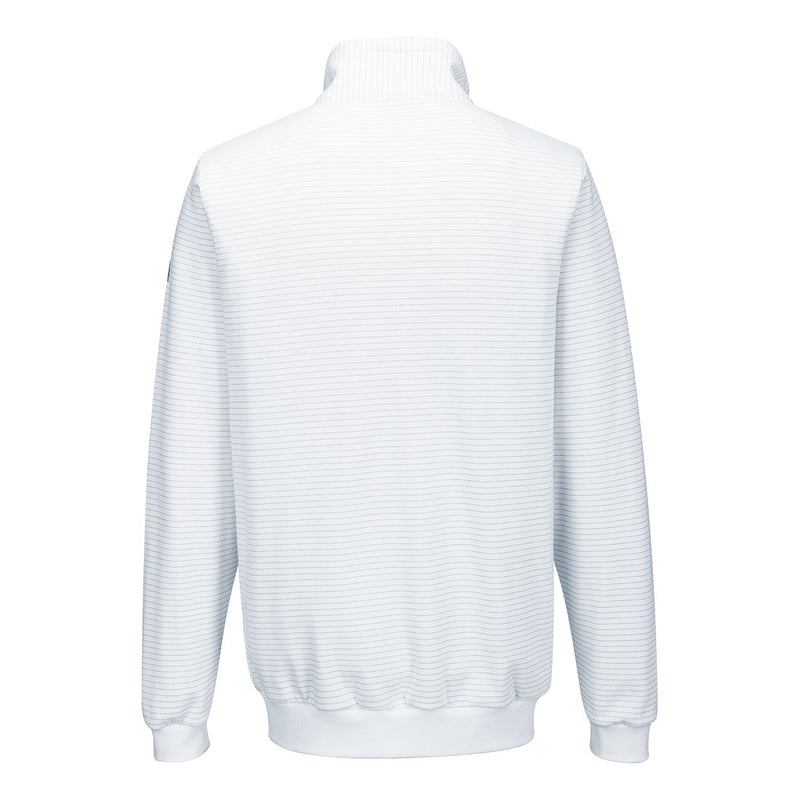 Chargez l'image dans la visionneuse de la galerie, AS25 - sweat shirt anti statique ESD, Blanc, vue de dos # Couleur_Blanc
