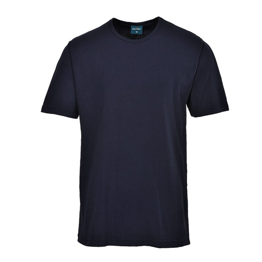 B120 - T-shirt Thermique Manches courtes, Marine 