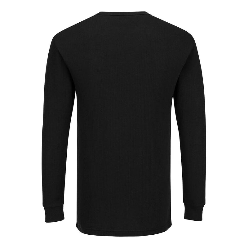Chargez l'image dans la visionneuse de la galerie, B123 - T-shirt Thermique Manches Longues, Noir, vue de dos # Couleur_Noir
