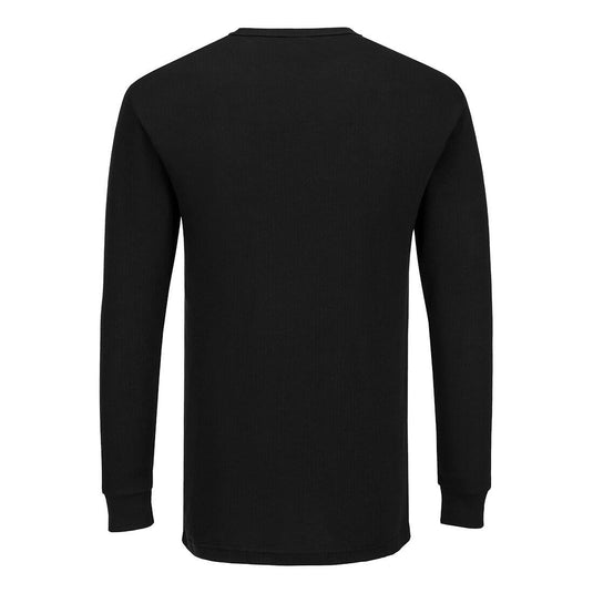 B123 - T-shirt Thermique Manches Longues, Noir, vue de dos 