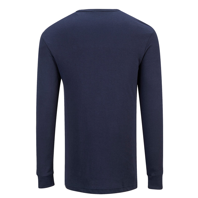 Chargez l'image dans la visionneuse de la galerie, B123 - T-shirt Thermique Manches Longues, Marine, vue de dos # Couleur_Marine
