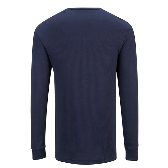 B123 - T-shirt Thermique Manches Longues, Marine, vue de dos