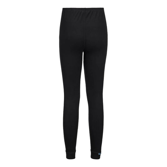 B125 - Pantalon thermique pour femmes, Noir, vue de dos 