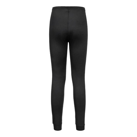 B135 - Leggings thermique pour femmes, Noir, vue de dos 
