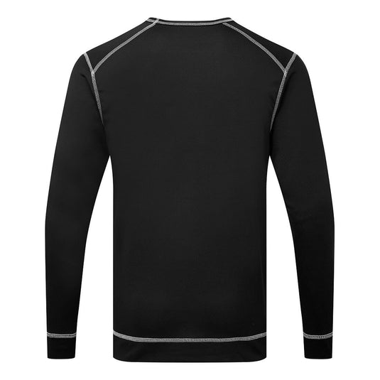 B153 - Maillot Base Pro antibactérien, Noir, vue de dos 