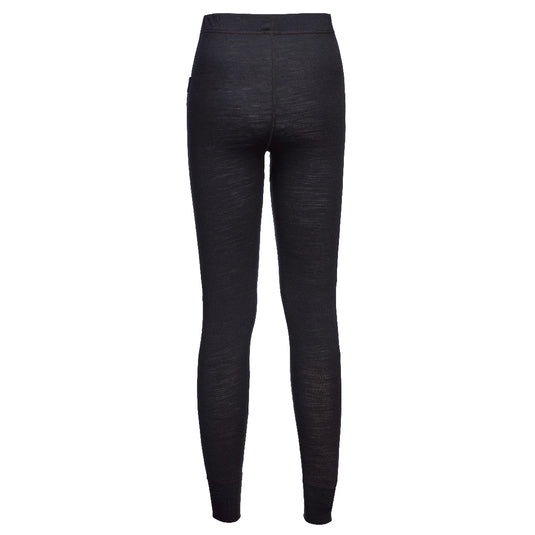 B181 - Legging en laine de mérinos, Noir, vue de dos 