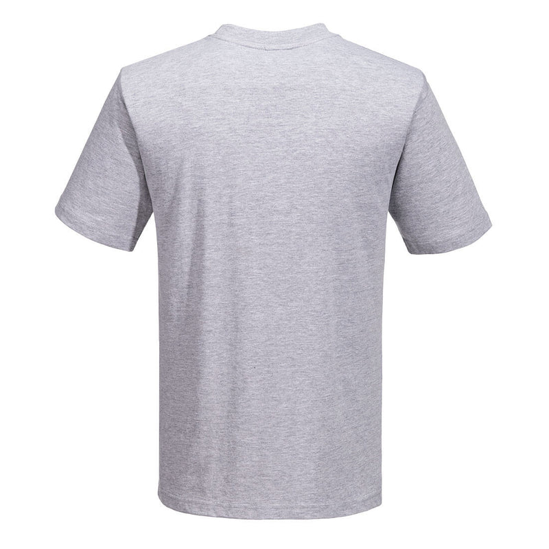 Chargez l'image dans la visionneuse de la galerie, B195 - T-Shirt Premium Turin, Gris Chiné, vue de dos # Couleur_Gris Chiné
