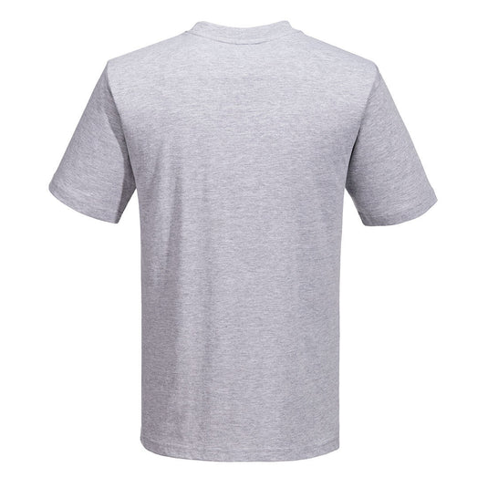 B195 - T-Shirt Premium Turin, Gris Chiné, vue de dos 