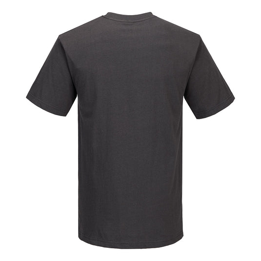 B195 - T-Shirt Premium Turin, Gris Métal, vue de dos