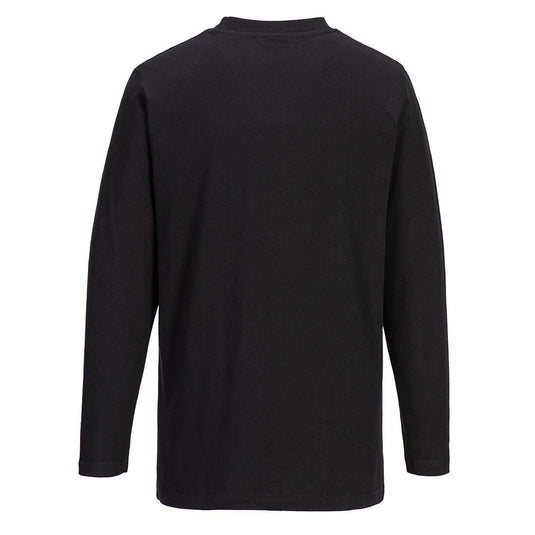 B196 - T-Shirt Manches longues, Noir, vue de dos 