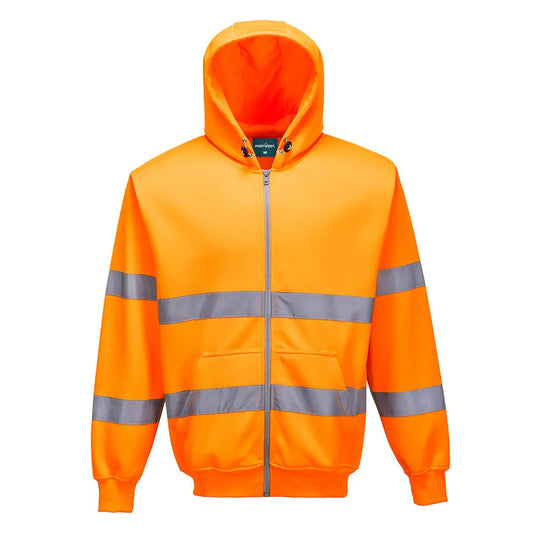 B305 - Sweat zip HiVis à capuche Epi-Protect