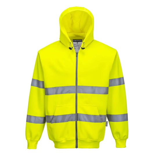 B305 - Sweat zip HiVis à capuche Epi-Protect