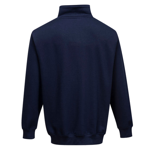 B309 - Sweatshirt col zippé Sorrento, Marine, vue de dos