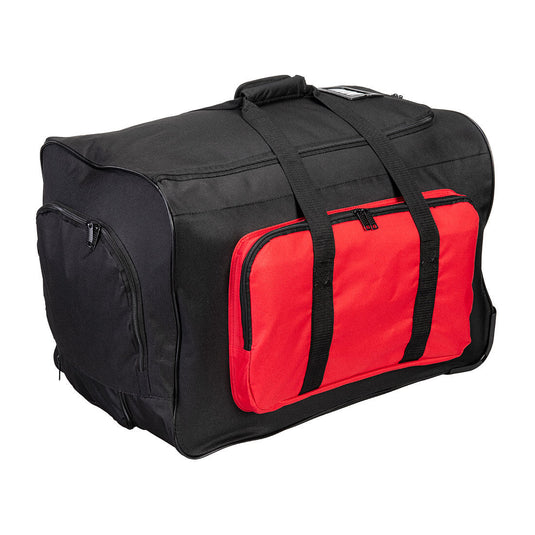 B907 - Sac à roulettes multipoches, Noir, vue de dos 