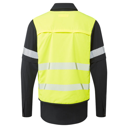 BX322 - Chemise en Ultimate Modular Hi-Vis, Noir/jaune, vue de dos 