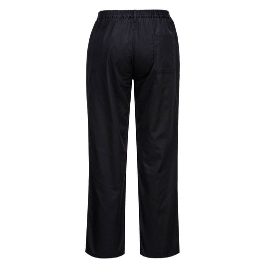 C071 - Pantalon de cuisine Femme Rachel, Noir, vue de dos 