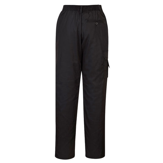 C099 - Pantalon Combat Femme, Noir, vue de dos 