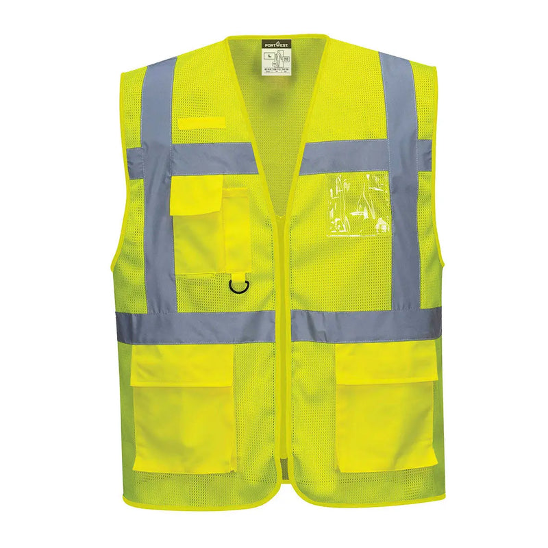 Chargez l'image dans la visionneuse de la galerie, Gilet haute visibilité respirant C376 Meshair Athène - protection chantier BTP
