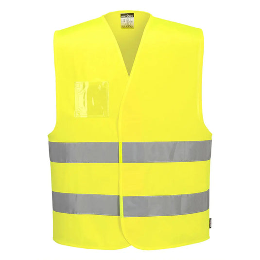 C475 - Gilet HV avec porte-badge double entrée Epi-Protect