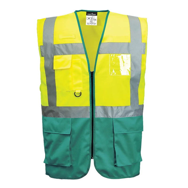 Chargez l'image dans la visionneuse de la galerie, Gilet haute visibilité Executive Warsaw C476 - ouverture zippée et poches multiples
