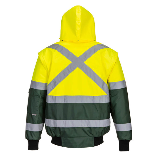 C565 - Blouson Bomber Hi-Vis X, Jaune/Vert, vue de dos 