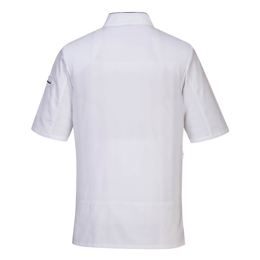 C735 - Veste de chef Surrey M/C, Blanc, vue de dos