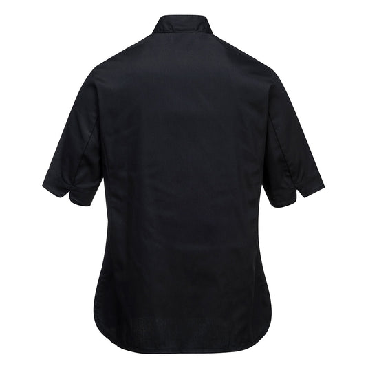C737 - Veste de cuisine Femme Rachel, Noir, vue de dos 
