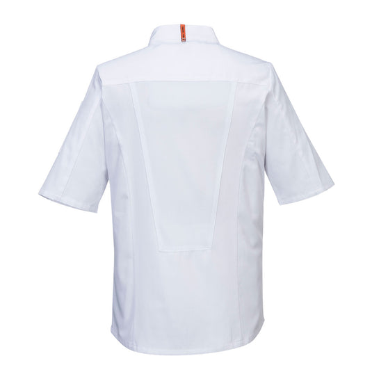 C738 - Veste Maille Pro S/S, Blanc, vue de dos