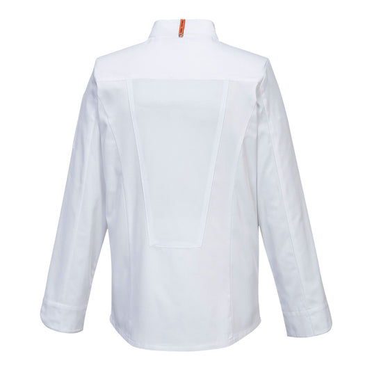 C838 - Veste Cuisine Meshair Pro L/S, Blanc, vue de dos