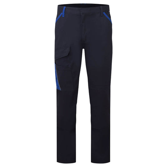 CD111 - Pantalon de travail en coton bicolore WX1, Marine/Royal 