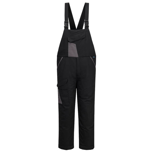 CD117 - Cotte à bretelles matelassée coton WX1, Noir/Gris 