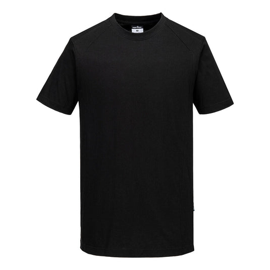 CD811 - T-shirt coton léger WX2 manches courtes, Noir