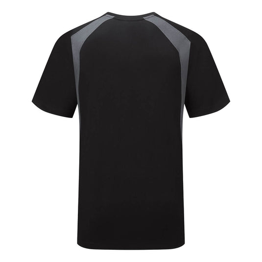 CD811 - T-shirt coton léger WX2 manches courtes, Noir/Gris, vue de dos