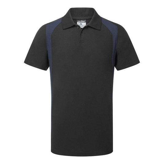 CD812 - Polo WX2 manches courtes, Noir/Marine