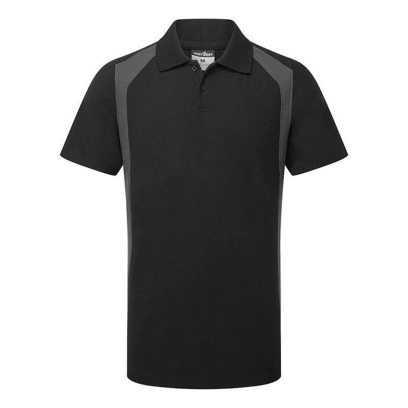 Chargez l'image dans la visionneuse de la galerie, CD812 - Polo WX2 manches courtes, Noir/Gris # Couleur_Noir/Gris
