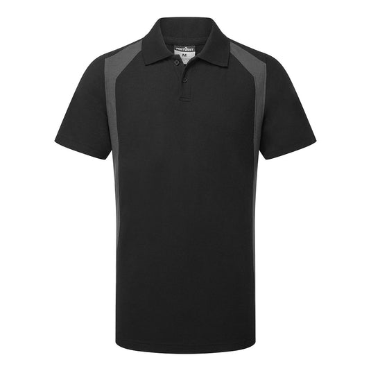 CD812 - Polo WX2 manches courtes, Noir/Gris 