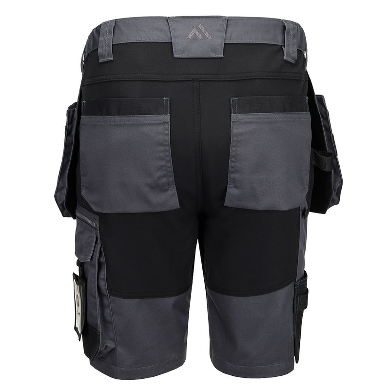Chargez l'image dans la visionneuse de la galerie, CD842 - Bermuda holster WX2 Eco artisan, Gris Métal, vue de dos # Couleur_Gris Métal
