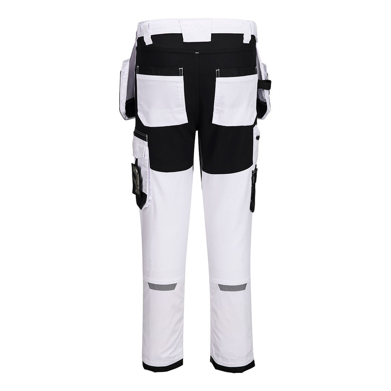 Chargez l'image dans la visionneuse de la galerie, CD845 - Pantalon Stretch WX2 Holster, Blanc, vue de dos # Couleur_Blanc

