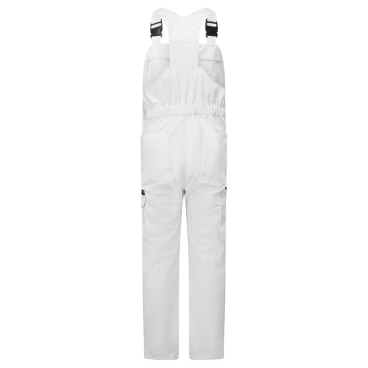 CD850 - Cotte à bretelles stretch WX2, Blanc, vue de dos