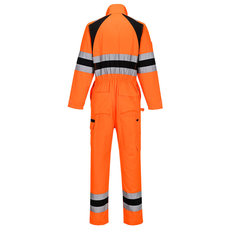 Chargez l'image dans la visionneuse de la galerie, CD855 - Combinaison WX2 Eco Stretch, Orange/Noir, vue de dos # Couleur_Orange/Noir
