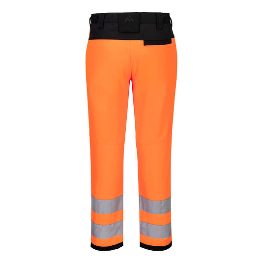 CD857 - Pantalon stretch HV éco-conçu WX2, Orange/Noir, vue de dos